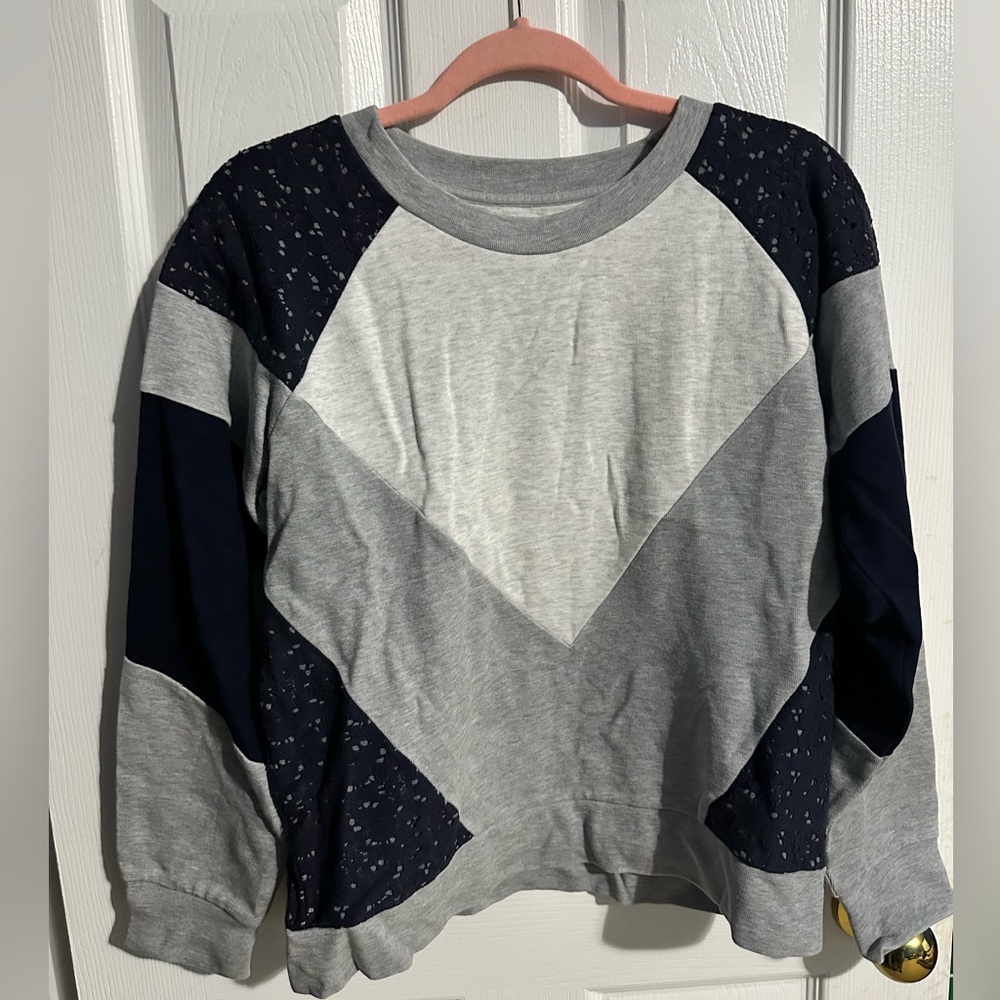 Colorblock Crew Neck Sweater